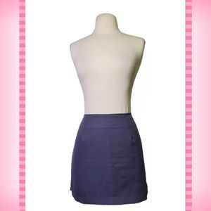 Vintage High Waist Business Skirt By Tampa Mini Y2K 90s Gray Blue Office Skirt